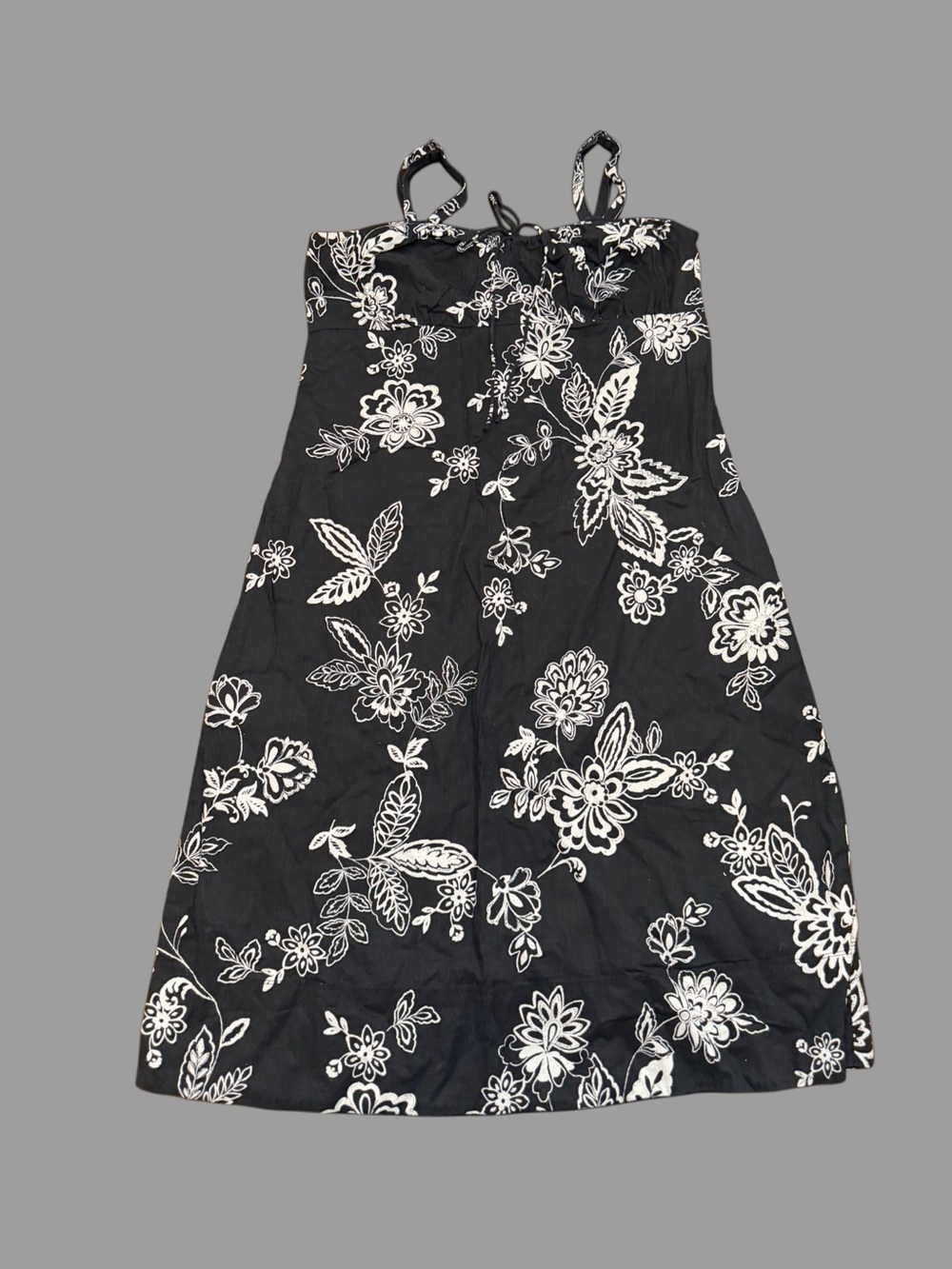 New York & Company Black and White Floral Sundress